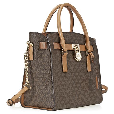 michael kors hamilton logo satchel bag|Michael Kors Hamilton studded bag.